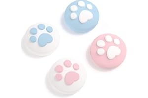 Cat Paw Thumb Grip Joystick Caps Compatible with Switch/OLED/Lite, Cute Silicone Joystick Cover Replacement Thumb Grip Covers