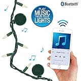 Bright Tunes Indoor/Outdoor Warm White Incandescent String Lights with Bluetooth Speakers