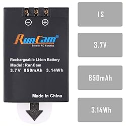 RunCam 850mAh 3.7V Removable Camera Battery 6 2 2