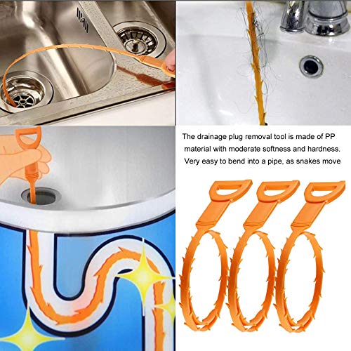 Drain Clog Remover Tool,Shower Drain Catcher 7 Pack Drain Hair Clog Remover Tool for sewer, toilet, kitchen, Sinks Tubs and Showers,Tube Drain Cleaning