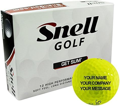 Snell Golf Golf Get Sum Personalized Golf Balls - Add Your Own Text 1 Dozen Yellow