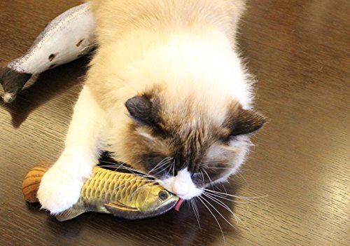 Homeda Fish Toy for Cats, Catnip Fish Toy Pillow for Cat Kitten Kitty