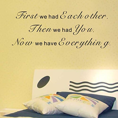 Pop Decors WL-0039-Va Inspirational Quote Wall Decal, First We Had Each Other