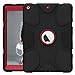 iPad 9.7 2017 2018 Case, ZHK Rugged Heavy Duty Shockproof Hybrid Hard PC Bumper Silicone Dual Layer Protective Case with Kickstand for iPad 5th/6th Generation - Black/Red
