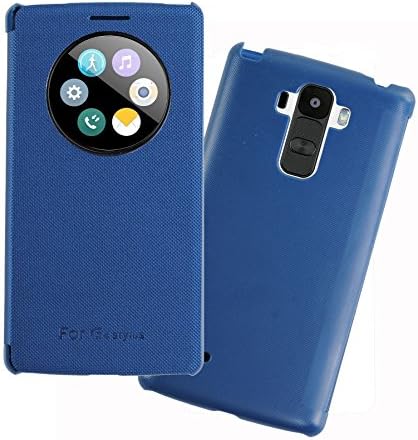 [Quick Window View] Smart View Protective Flip Cover Case Smart Sleep Wake Protection Rigid Shell Case for LG G Stylo/LG G4 Stylus (Navy)