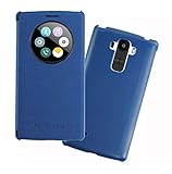 [Quick Window View] Smart view Protective Flip Cover Case Smart Sleep Wake Protection Rigid Shell Case for LG G Stylo / LG G4 Stylus (Navy)