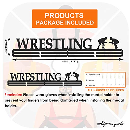 2020UPGRADED Medal Hanger Holder Display Rack for 40 Medals Application for All Sports Black Steel Medal Hanger Holder, Race Medal Display Holder,Hanger for Medals,WRESTLING Medal holder