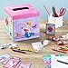 Hallmark Girls Valentines Day Cards and Mailbox for Kids School Classroom Exchange, Unicorn and Friends (1 Box, 32 Valentine Cards, 35 Stickers, 1 Teacher Card)