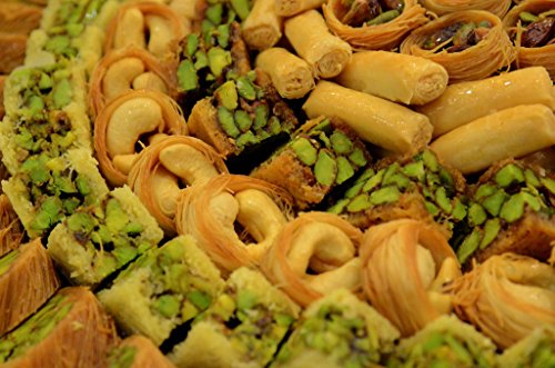 Baklava Assortment Gift Box (1 lbs, net 350g),Gift Basket, Petit Gourmet , Best Authentic Dessert From Middle East , Alsultan Sweets, Arabic, lebanese, turkish, baklava pastry , pistachio , desserts