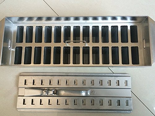 28pcs Stainless Steel Molds for Popsicles Maker Ice Lolly Ice Cream Pops Bars Stick Holder Stainless Steel Ice Cream Mold Popsicle Mold Ice Pop Mould COMMERCIAL Popsicle mold (28 popsicle mold basket)