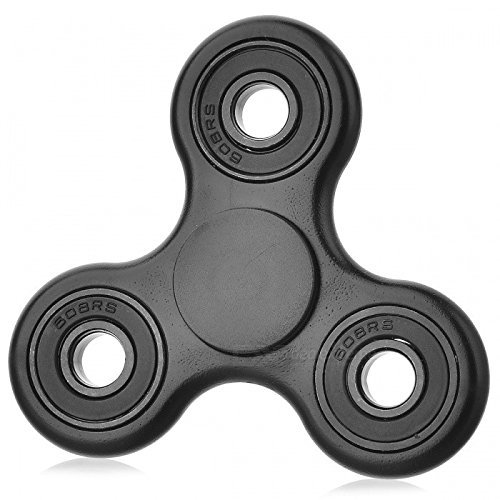 Christmas Concepts® - Exclusive Black Hand Spinner With Black Rings - Stress Reducer, Stress Relief, Autism - Spin Time 1-3 Minutes