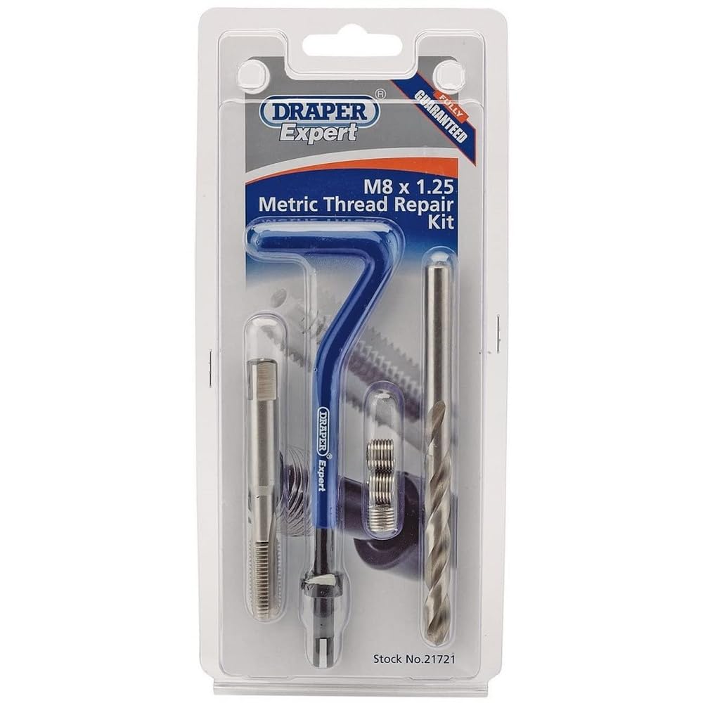 Draper 21721 DHCK-A Expert M8 x 1.25 Metric Thread Repair Kit , Blue