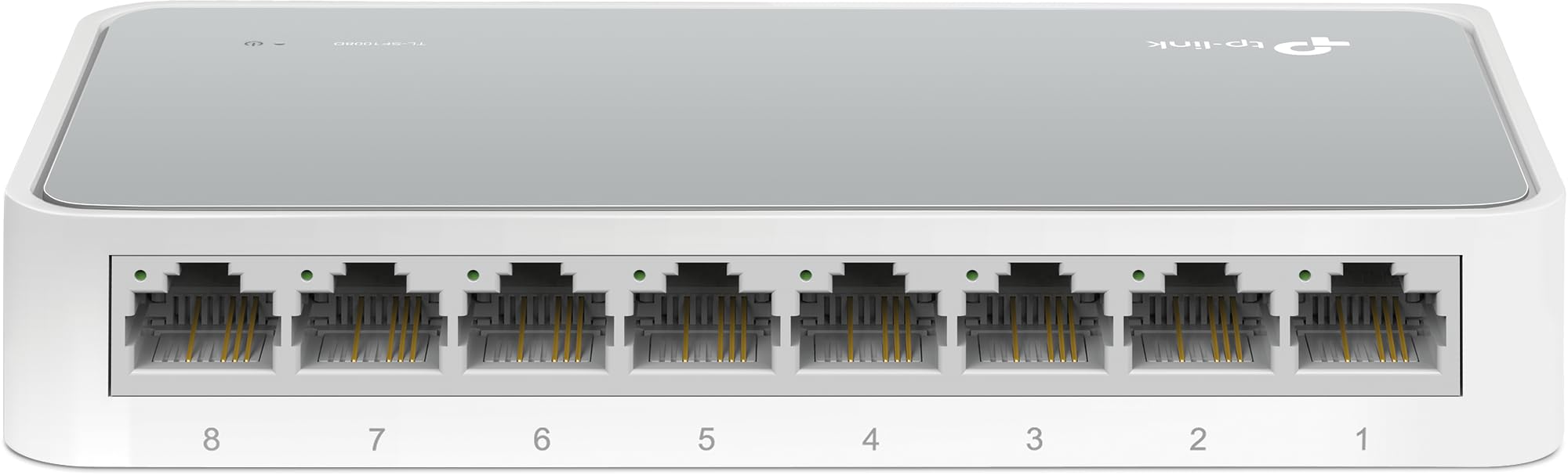 TP-Link TL-SF1008D 8-Port Fast Ethernet/Network/Lan Switch (10/100Mbps, Auto Speed and Duplex Adjustment, Plug and Play, Auto MDI/MDIX, Fanless) White