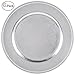 Tiger Chef Round Charger Plates Silver Beaded Dinner Chargers - 13-inch Wedding Charger Plates (12 Pack)