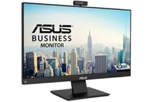 ASUS BE24EQK 23.8” Business Monitor with 1080P Full HD IPS, Eye Care, DisplayPort HDMI, Frameless, Built-in Adjustable 2MP Webcam, Mic Array, Stereo speaker, Video Conference,BLACK
