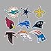 Football NFL New England Patriots Philadelphia Eagles Badge Laptop Stickers Soccer Star Stickers Computer Car Skateboard Motorcycle Bicycle Luggage Guitar Bike Decal 32pcs Pack (Football Logo）