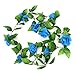 1 X Artificial Rose Silk Flower Green Leaf Vine Garland Home Wall Party Decor Wedding Decal (Royal blues) by Other