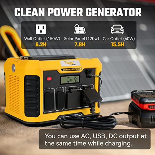 Togo POWER A1000 Portable Power Station, 933Wh Solar Generator with
