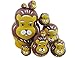 Cute Lovely Animal Theme Big Belly Shape Handmade Wooden Russian Nesting Dolls Matryoshka Dolls Set 10 Pieces For Kids Toy Birthday Christmas Gift Homr Kids Room Decoration (Lion)