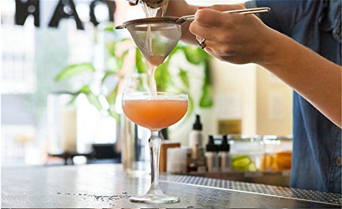Kegelförmiges Cocktailsieb / Teesieb mit feinem Netz, aus Edelstahl, Profi-Bar-Werkzeug silber – Bild 5