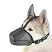 Lepark Nylon Mesh Dog Muzzle with Overhead Strap for Small,Medium and Large Dogs,Anti Biting, Barking and Chewing,Ajustable and Breathable(M,Black)