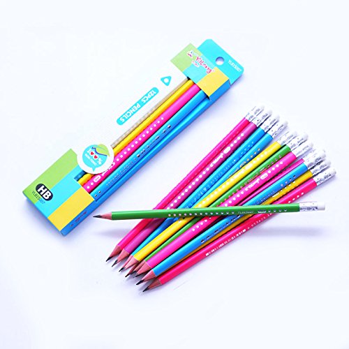 Yalong Premium Wooden Pencil for School and Office Use (Set of 5) Neon