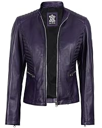 Decrum Purple Womens Leather Jacket - Leather
