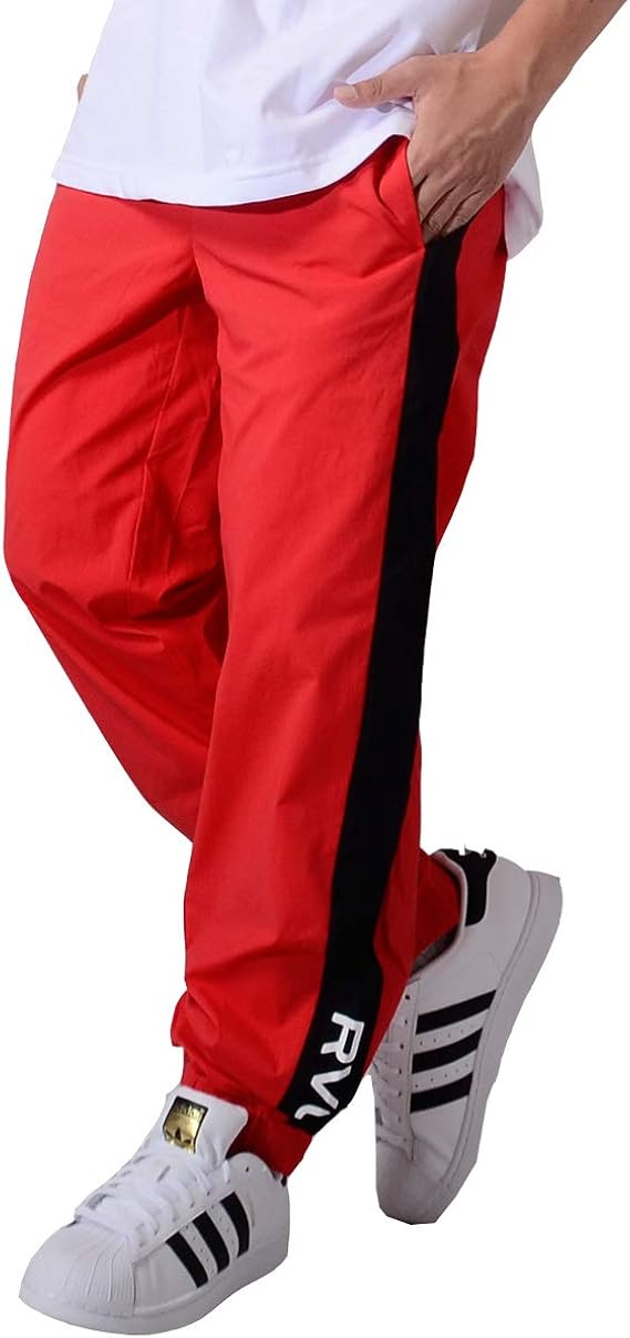 Amazon Rvca ルーカ パンツ ジャージ 赤 レッド Index Pant トラックパンツ ジョガーパンツ ラインパンツ サイドライン Aj042 727 R ロングパンツ 通販