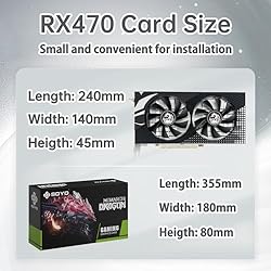 SOYO AMD Radeon RX470 Graphics Card, 4GB GDDR5 256