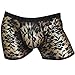 iiniim Mens Sexy Semi See Through Sheer Lace Flower Pouch Panties Shorts Underwear Boxer Briefs Lingerie Black One Size