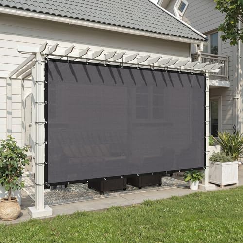 Photo 1 of VOXBIN 90% Shade Cloth 12×12 FT with Grommets, Outdoor Sun Shade Cloth UV Block Shade Fabric for Patio, Backyards, Carport, Garden, Grey