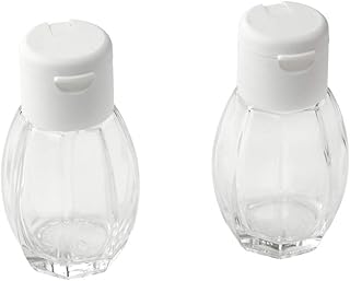 Fackelmann Salz-und Pfefferstreuer, Glas, Deckel Weiß, 8 cm, 40 ml, 2er-Set