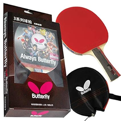 Butterfly 303 Table Tennis Racket Set 1 Ping Pong Paddle 1 Ping Pong Paddle Case Gift Box Ittf Approved