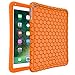 Fintie iPad 9.7 2018 2017 / iPad Air 2 / iPad Air Case - [Honey Comb Series] Light Weight Anti Slip Kids Friendly Shock Proof Silicone Protective Cover for iPad 6th / 5th Gen, iPad Air 1 2, Orange