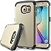E LV Case for Galaxy S6 Edge case (Shock Proof Defender) Slim Cover Protection for Samsung Galaxy S6 Edge - [Gold/Black]