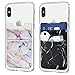 Cell Phone Card Holder, Stick on Wallet for Back of Phone, 3M Adhesive Ultra Slim Phone Pocket ID Credit Card Holder Sleeves Pouch Compatible Phone, Samsung Galaxy, All Smartphones - 2Pack (Marble)