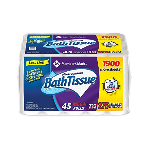 Member's Mark Ultra Premium Bath Tissue, 2Ply Large Roll (45 Rolls