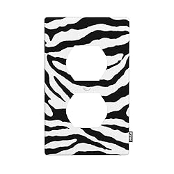 Pznen Zebra Duplex Receptacle Outlet Wall Plate