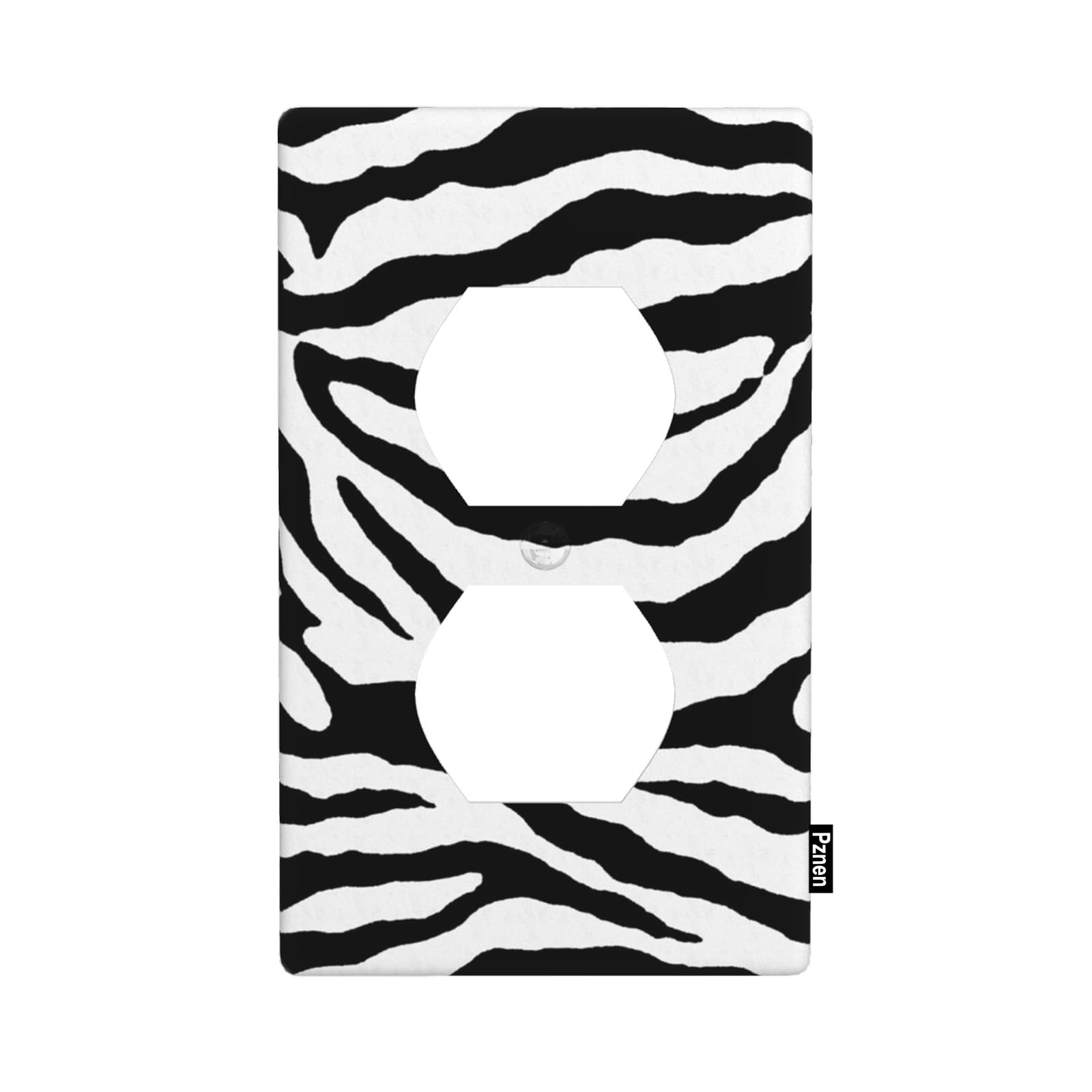 Pznen Zebra Duplex Receptacle Outlet Wall Plate