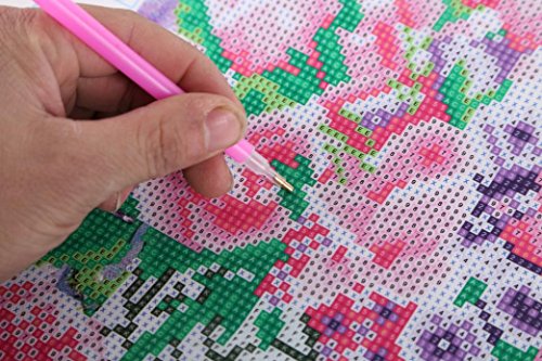 BSGSH Multicolor Flowers DIY 5D Diamond Painting Embroidery Cross Crafts Stitch Home Decor - Thumbnail 3