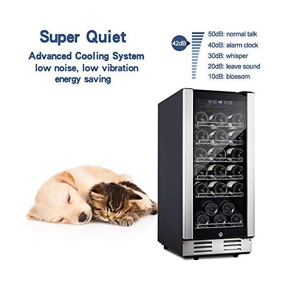 STAIGIS-Wine-Refrigerator-15-Inch-Wine-Cooler-with-Stainless-steel-Frame-Glass-Front-Door-30-Bottles-Wine-And-Drink-Mini-Fridge-for-Built-In-Freestanding-at-Home-Office-Kitchen-And-Bar