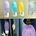 Kitdine Portable Soft Silicone Travel bottles Set (blue+Yellow + Purple)