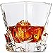Titan Whiskey Glasses, Double Old Fashioned Rocks Glass - Set of 2 with Heavy Base, Lead-Free Crystal Clarity Fits Large Ice Cube - Barware Gift for Men - For Scotch Liquor, Irish Whisky, Bourbon