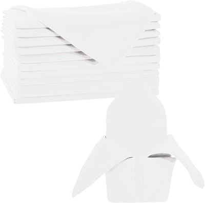 Trimming Shop 20 Inch White Polyester Napkins, 10pcs, Reusable,