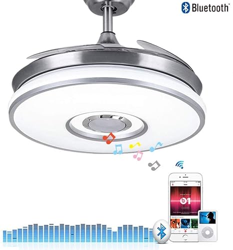 Ruiwing 42 Indoor Modern Bluetooth Ceiling Fans With Led Light