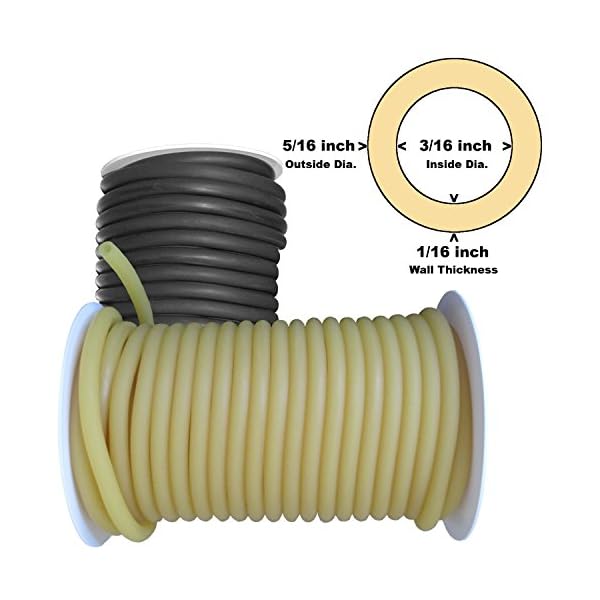 50-Feet-Black-or-Amber-Rubber-Latex-Tubing-516OD-316ID-Select-Color-604R 50-Feet-Black-or-Amber-Rubber-Latex-Tubing-516OD-316ID-Select-Color-604R