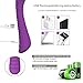 Sensaty Cordless Wand Massager, USB Rechargeable Powerful Body Massage Wand Waterproof Silicone Vibrator Massager for Personal Use- Purple