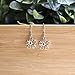 Solid Sterling Silver Rhodium Plated Daisy Flower Dangle Earrings