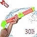 Trisens Double-barrelled Water Gun Squirt Guns Super Soaker Tube Blaster Pump Squirter for Beach Swimming Pool Party (RED)