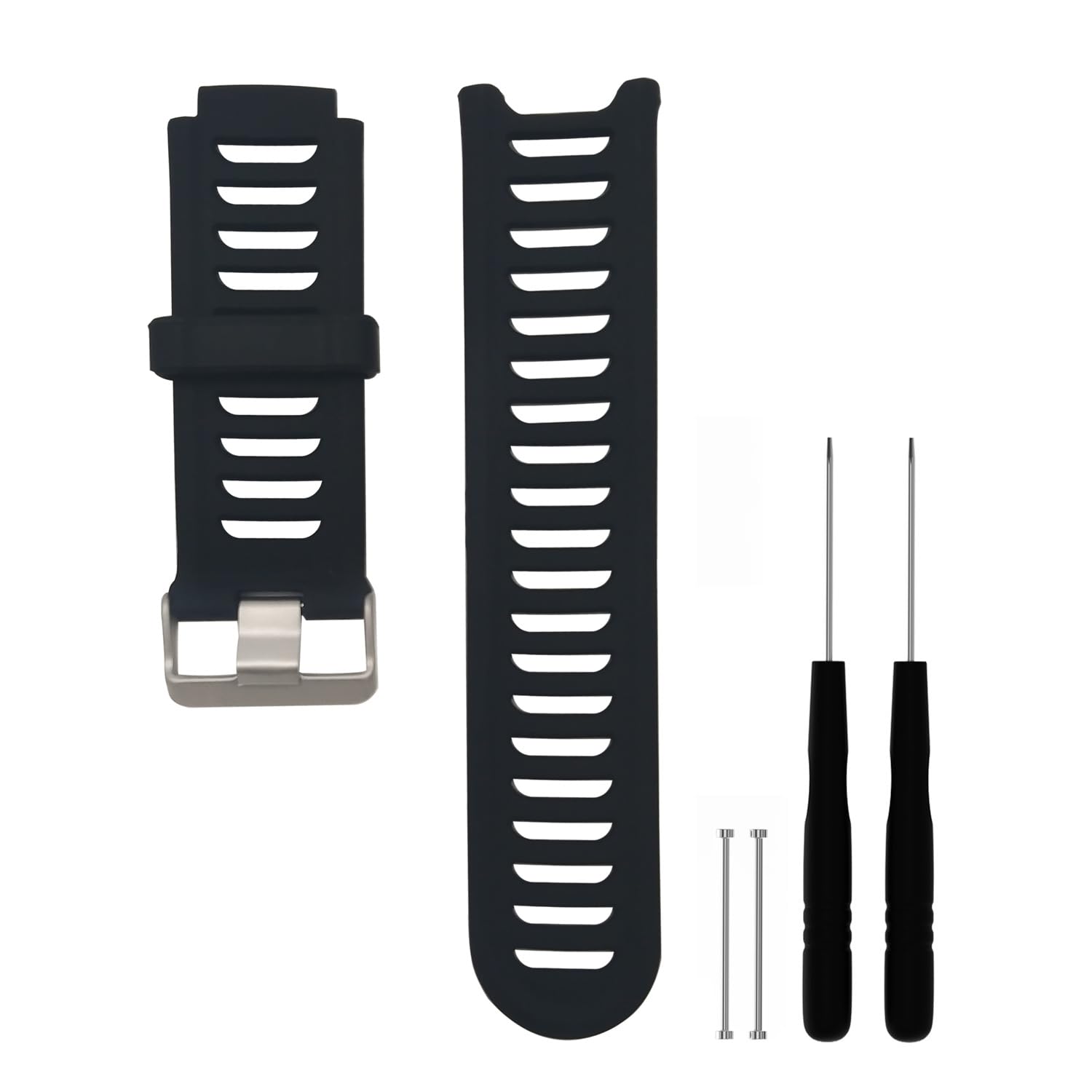 INF 20mm Breathable Silicone Replacement Strap for Garmin Forerunner 910XT - Soft Silicone Sport Waterproof Watch Band, Adjustable Unisex Straps for Women Men, Quick-Release Installation